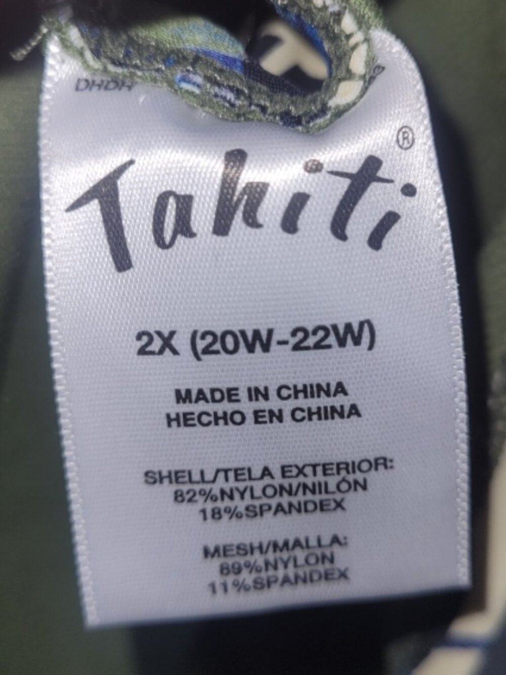 Tahiti One Piece Swim Suit 2XL - Picture 4 of 7